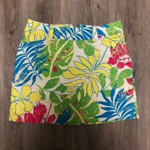 Bette & Court Women's Size 8 Skirt Neon Tropical Floral Skort Golf Tennis Preppy